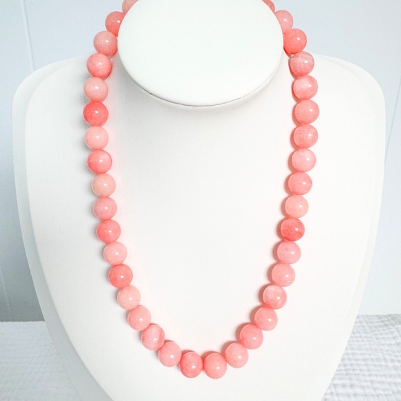 NEW Gemstone Beaded Necklace - Pink Quartzite - Handcrafted Necklace - Picture 3 of 4